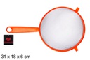 Orange plastic strainer 18 cm