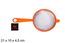 Orange plastic strainer 10 cm