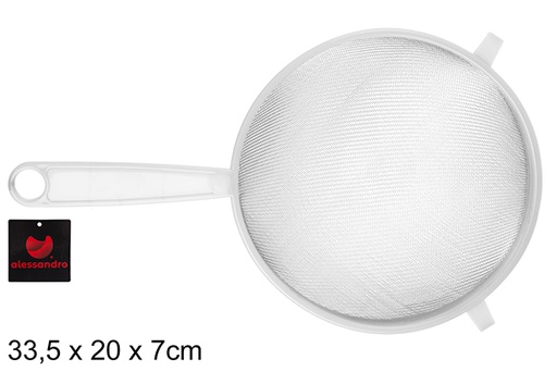[108340] White plastic strainer 20 cm