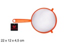 Orange plastic strainer 12 cm
