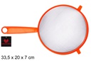 Colador plástico color naranja 20 cm