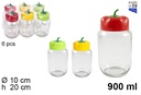 Bote cristal tapa pimenton 900 ml