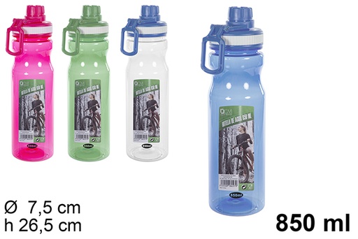 [108457] Plastic water bottle assorted colors 850 ml