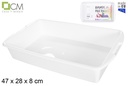 White plastic tray 47x28 cm