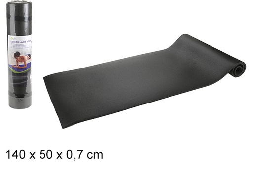 [109162] Esterilla de yoga negra 140x50 cm