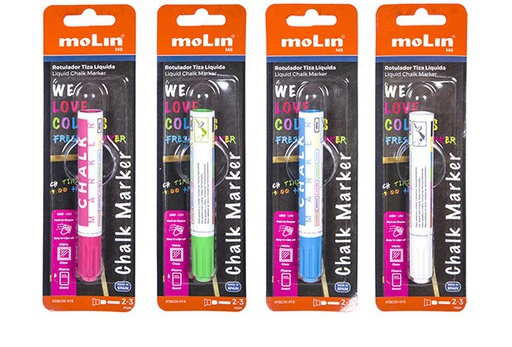 [204569] Blister marqueur craie liquide couleurs assorties