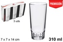 Pack 3 vasos cristal refresco Candanchu 310 ml