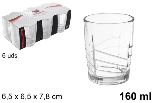 [109012] Pack 6 olas water glass 160 ml