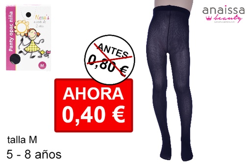 [202385] Panty niña opaco azul marino talla m