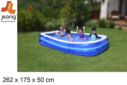 [200129] Piscina inflável retangular 262x175 cm