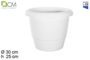 Maceta plástico Elsa blanca 30 cm