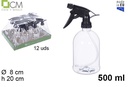 Botella campana plástico con pulverizador negro 500 ml