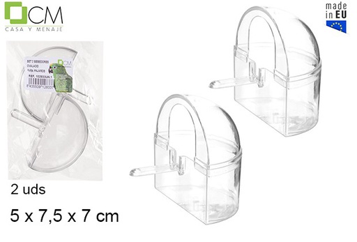 [102833] Pack 2 bird feeders with lid