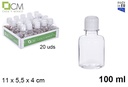 Garrafa PET oval com tampa flip-top 100 ml