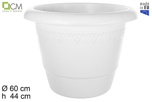 [110505] Plastic pot Elsa white 60 cm