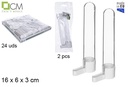 Pack 2 bebederos pájaro largos transparente