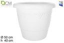 Plastic pot Elsa white 50 cm