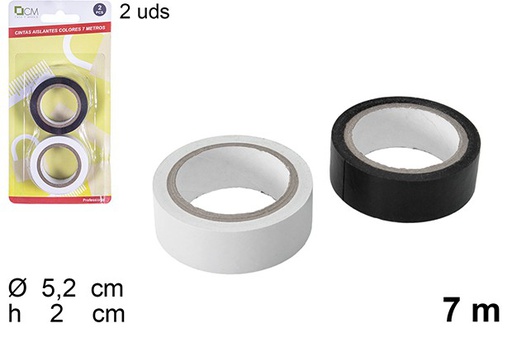[110115] Pack 2 cintas aislantes colores 7 m.