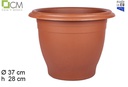Plastic bell pot terracotta 37 cm