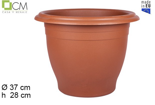 [107886] Plastic bell pot terracotta 37 cm