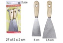 Pack 2 espátulas de metal 5 cm + 7,5 cm