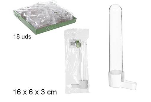 [110497] Bebedero pajaro largo transparente 1pcs