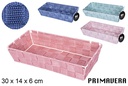 Cesta nylon colores surtidos Primavera 30x14x6 cm