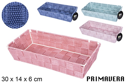 [109030] Cestino in nylon Primavera colori assortiti 30x14x6 cm