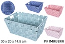 Cesta nylon colores Primavera 30x20x14,5 cm
