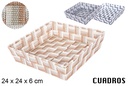 Cesta nylon bicolor surtidos 24 cm