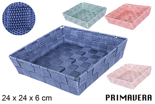 [109085] Cesta nylon colores Primavera 24x24x6 cm