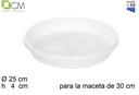 Elsa white pot plate 30 cm
