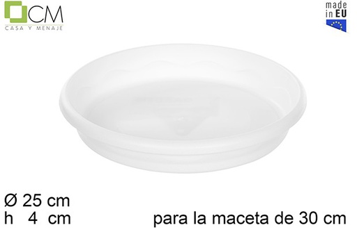 [110474] Assiette pot blanc Elsa 30 cm