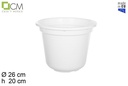 Maceta plástico Marisol blanca 25 cm