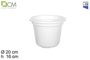 Marisol white plastic pot 20 cm