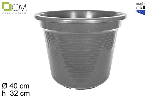 [110519] Pot en plastique Marisol gris 40 cm