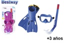 Pack goggles + diving fins + 3 years