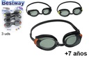 Pack 3 gafas natación Focus + 7 años