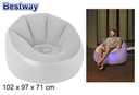 Sillón hinchable Luxury Outdoor con luz LED 7 colores a pilas 102x97 cm