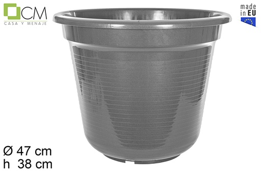 [110521] Pot en plastique Marisol gris 50 cm