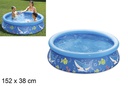 Piscina inflável infantil decorada em azul 152x38 cm