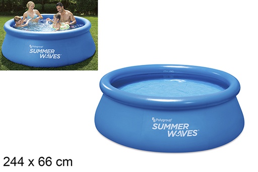 [205052] Blue inflatable pool 244x66 cm