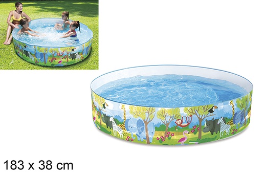 [205064] Safari decorated children's inflatable pool 183x38 cm