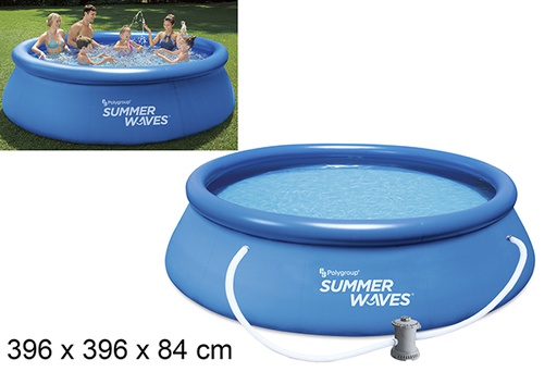 [205082] Piscina gonfiabile per famiglie ad anello 396 cm