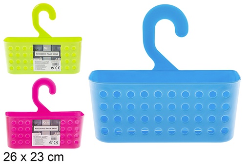 [104176] Accesorio baño plástico colores surtidos 26x23x8 cm