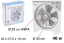 Ventilador box fan 40 W