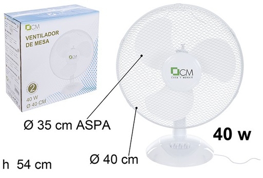 [110609] Ventilador de mesa de 40w blanco