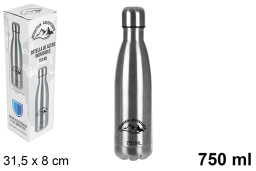 [108728] Garrafa térmica de aço inoxidável 750 ml