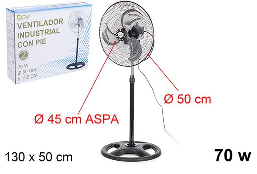 [110629] Industrial pedestal fan 70 W