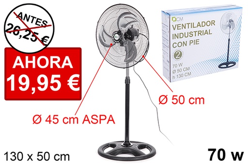 [110629] Ventilador pie industrial 70w